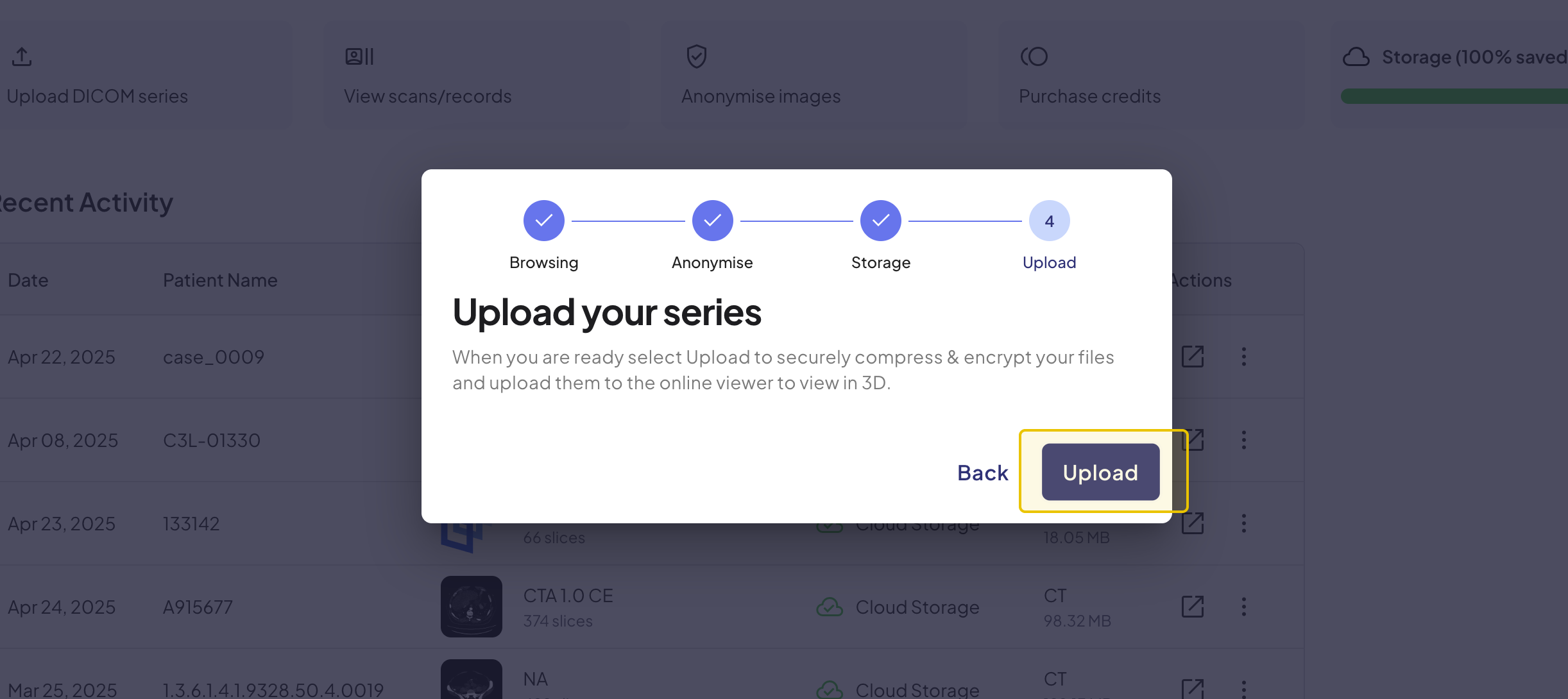 upload your series