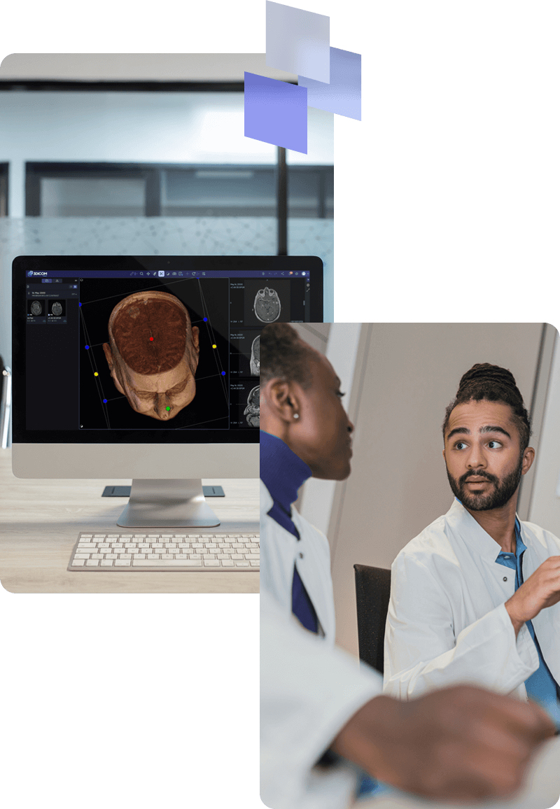 Médicos de 3dicom MD Hero planeando un tratamiento